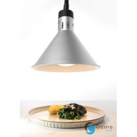 Lampa do podgrzewania potraw-wisząca, stożkowa, średnica 275x(H)250 mm, srebrny