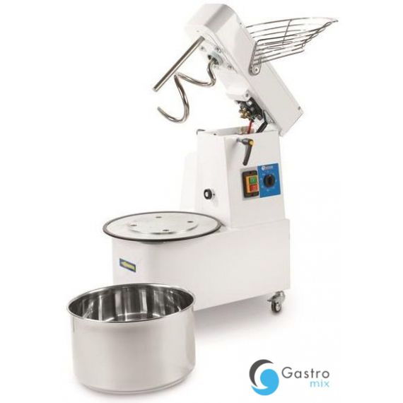 Miesiarka spiralna 22l z podnoszoną głowicą i wyjmowaną dzieżą, z 2 prędkościami 
