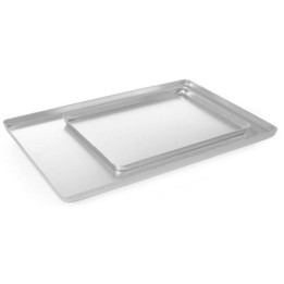 Taca cukiernicza ekspozycyjna, aluminium 300x200x20 mm-srebrna  | 808467 hendi