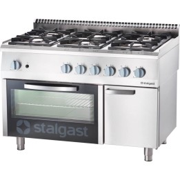 kuchnia gazowa, 6-palnikowa z piekarnikiem gazowym, 32.5+5 kW, G20 | 9711110 STALGAST