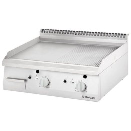 płyta grillowa gazowa, gładko-ryflowana, 13 kW, G20 | 9731310 STALGAST