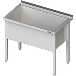 stół z basenem 1-komorowym spawany 1000x600x850 mm h 400 mm | 611706 stalgast