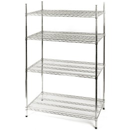 regał chromowany, 4 półki, składany, 1525x610x1800 mm | 681152 STALGAST