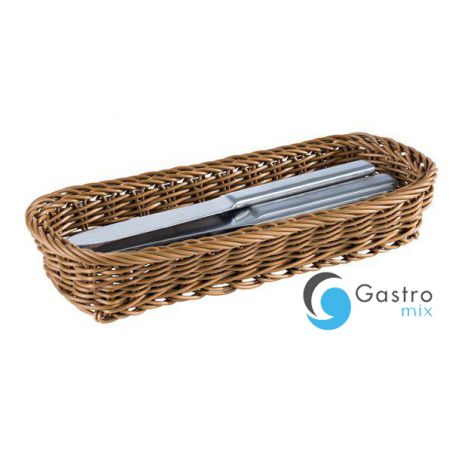 Koszyk pojemnik na sztućce prostokątny  brązowy | 40010 ALVA 