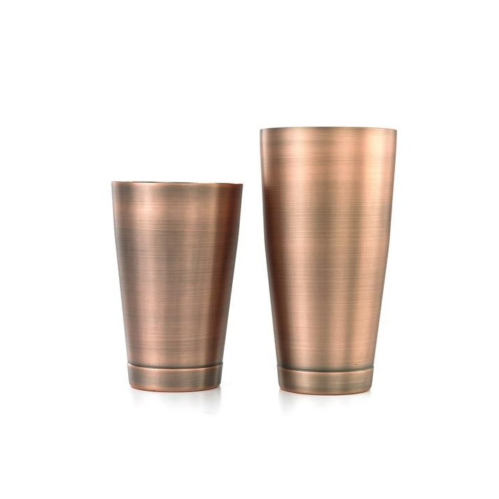 Shaker Boston 2-częściowy typu TIN&TIN antyczna miedź 700 ml + 500 ml