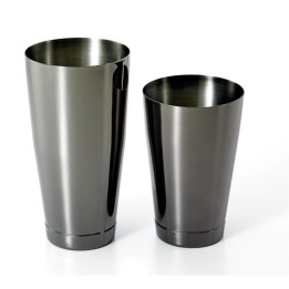 Shaker Boston 2-częściowy typu TIN&TIN czarny połysk 700 ml + 500 ml
