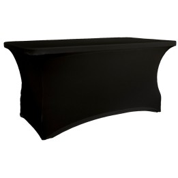 Stół cateringowy prostokątny dł. 152,4 cm z czarnym pokrowcem - VERLO | V-STP150PC tom-gast