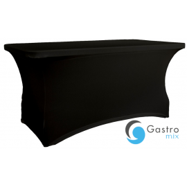 Stół cateringowy prostokątny dł. 152,4 cm z czarnym pokrowcem - VERLO | V-STP150PC tom-gast