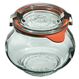 Słoik DECO 220 ml z pokrywą, uszczelką i 2 zapinkami - op. 12 szt - WECK | WE-902-60PUZ TOM-GAST