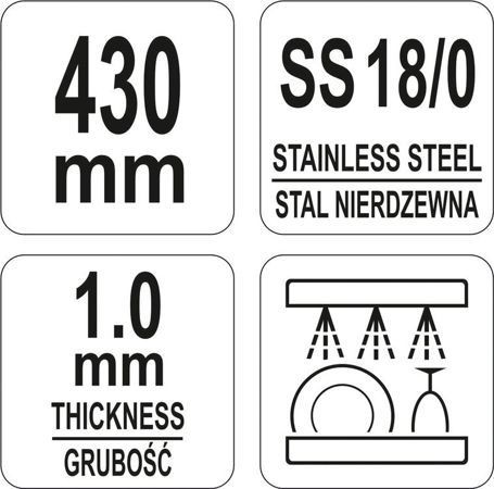 SZPATUŁA CUKIERNICZA KĄTOWA – WĄSKA 300/ 430 MM | YG-02416 YATO