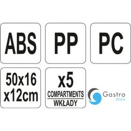  POJEMNIK BARMAŃSKI CZARNY 5 SEGMENTÓW | YG-07080 YATO