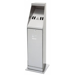 Popielniczka stojąca, srebrna - 5,5 litra | 860002 BARTSCHER