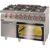 Kuchnia gazowa z piekarnikiem elektrycznym| 700.KG-6/PE-2/SD KROMET