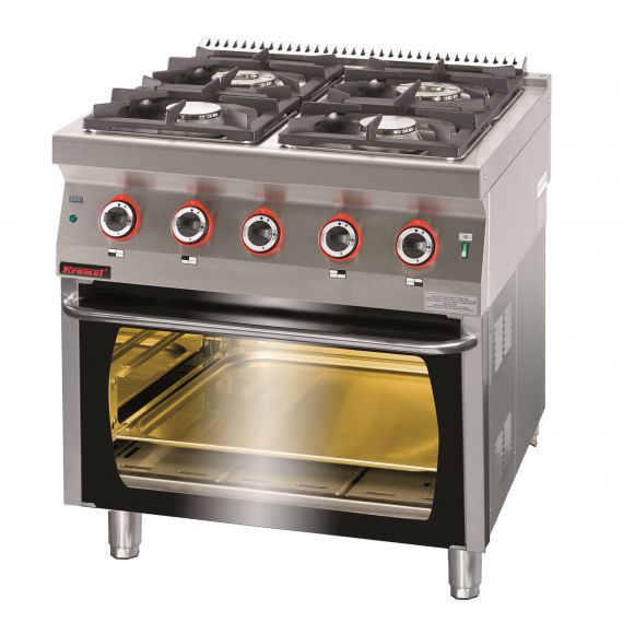 Kuchnia gazowa z piekarnikiem gazowym | 700.KG-4/PG-2 KROMET 