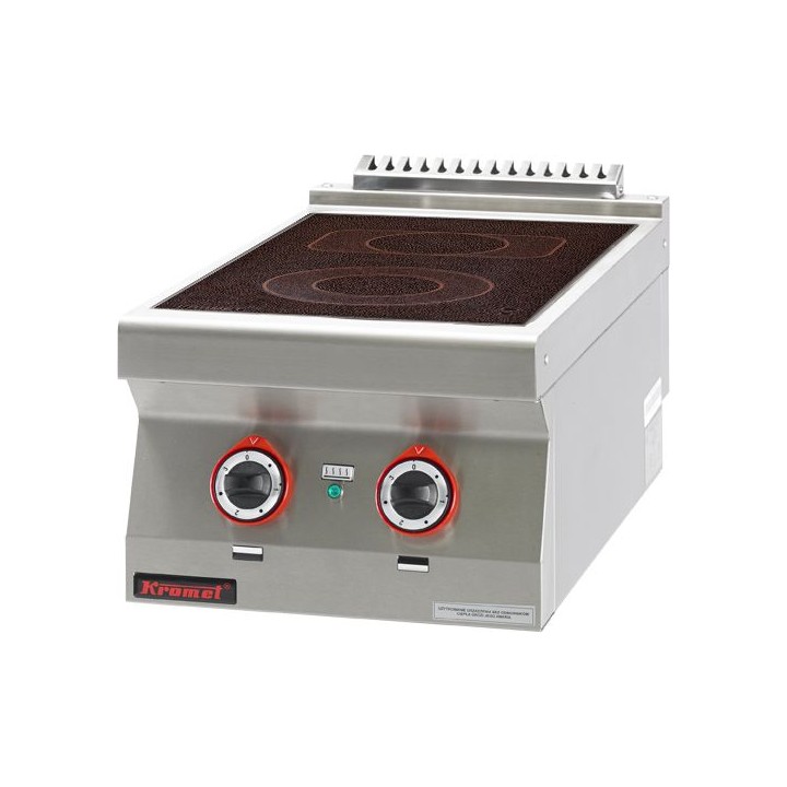 Kuchnia elektryczna ceramiczna 2 pola 1x2,1kW + 1x2,0kW| 700.KE-2C KROMET
