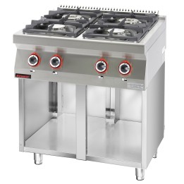 Kuchnia gazowa 4 - palnikowa na podstawie szafkowej otwartej | 700.KG-4.S KROMET