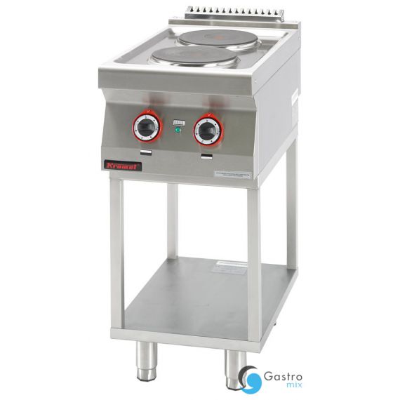 Kuchnia elektryczna 2 płyty okrągłe 2x2,6kW na podstawie szkieletowej| 700.KE-2.T KROMET 
