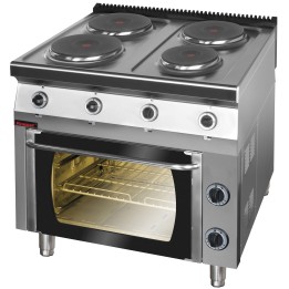 Kuchnia elektryczna z piekarnikiem elektrycznym  4x2,6kW + 3,5kW (piekarnik) | 700.KE-4/PE-1 KROMET