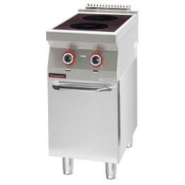 Kuchnia indukcyjna 2x3,5kW na podstawie szafkowej zamkniętej | 700.KE-2i/400.S.D KROMET