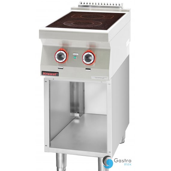 Kuchnia elektryczna ceramiczna 2 pola 1x2,1kW + 1x2,0kW na podstawie szafkowej otwartej|... 