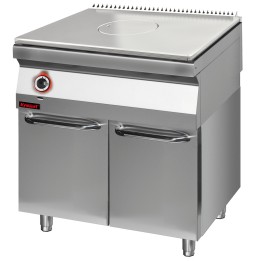 Solid Top gazowy chromowany 800 mm na podstawie szafkowej zamkniętej | 700.KG/I-800.S.D KROMET