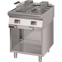 Frytkownica elektryczna 2x8l 16kW na podstawie szafkowej otwartej | 700.FE-2x10f.S KROMET