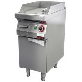 Płyta grillowa gazowa gładka chromowana 400 mm 5,5kW na podstawie szafkowej zamkniętej| 700.PBG-400G KROMET