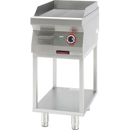 Płyta grillowa ryflowana chromowana 400mm 4,8kW na podstawie szkieletowej | 700.PBE-400R.T KROMET
