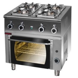 Kuchnia gazowa z piekarnikiem gazowym 1x2,5kW + 3x3,5kW + 4,5 kW (piekarnik) | 000.KG-4s/PG-1 KROMET