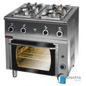 Kuchnia gazowa z piekarnikiem gazowym 1x2,5kW + 3x3,5kW + 4,5 kW (piekarnik) | 000.KG-4s/PG-1 KROMET