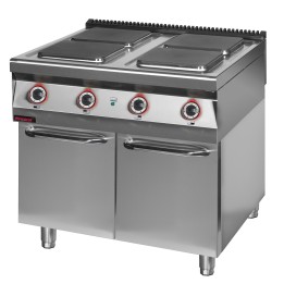 Kuchnia elektryczna 4 płytowa 900 mm 4x4,0 kW na podstawie szafkowej zamkniętej | 900.KE-4.S.D KROMET