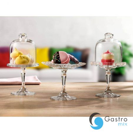 mini patera z kloszem, szklana, H 187 mm | 545018 stalgast 