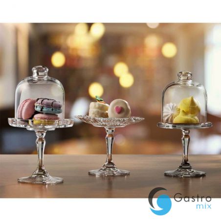 mini patera z kloszem, szklana, H 187 mm | 545018 stalgast 