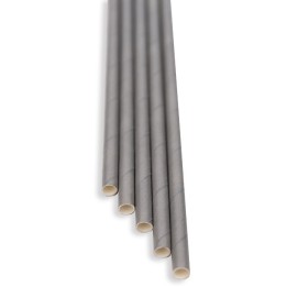 Słomki szare 8x250 (op. 100 szt)