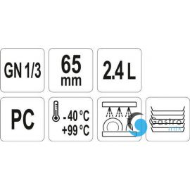  POJEMNIK GN 1/3 65MM GASTRONOMICZNY GN 1/3 65MM PC | YG-00410 YATO
