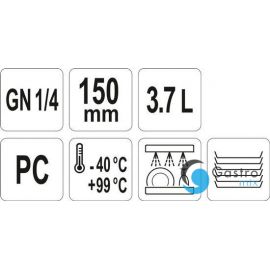  POJEMNIK GN 1/4 150MM GASTRONOMICZNY  PC | YG-00421 YATO