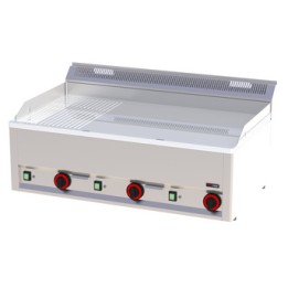 Płyta grillowa chromowana elektryczna  2/3 gładka + 1/3 ryflowana  | 00025493 red-fox