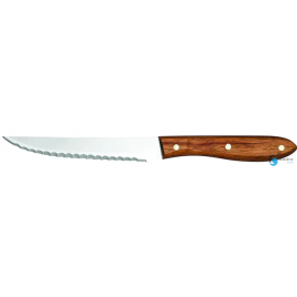 Nóż do steków 120 mm, z ząbkami, uchwyt z drewna rożanego