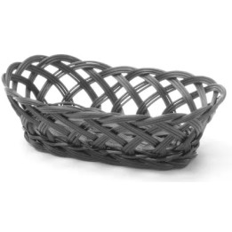 Koszyk pleciony owalny czarny 225x130x55mm | 426234 hendi
