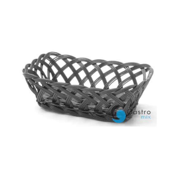 Koszyk pleciony prostokątny czarny 225x150x65mm | 426241 hendi 