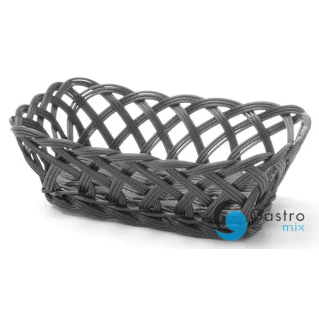 Koszyk pleciony prostokątny czarny 225x150x65mm | 426241 hendi 