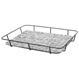 Kosz do pieczywa ze stalową ramą szary melanżowy 400x300x(H)50mm |  426524 HENDI