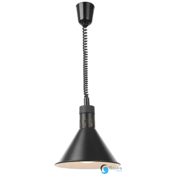 Lampa do podgrzewania potraw-wisząca, stożkowa średnica 275x(H)250 mm, czarna 