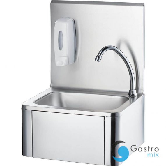 umywalka z wyłącznikiem kolanowym, kranem i dozownikiem mydła | 610005 STALGAST 