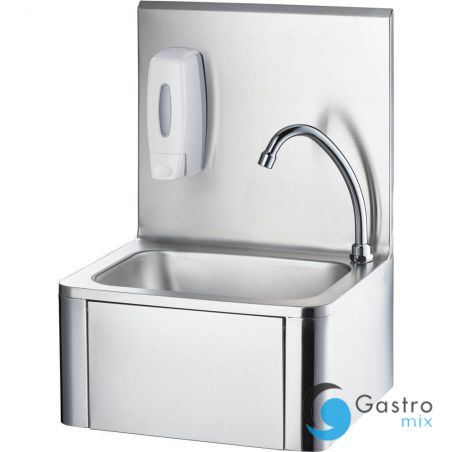 umywalka z wyłącznikiem kolanowym, kranem i dozownikiem mydła | 610005 STALGAST 