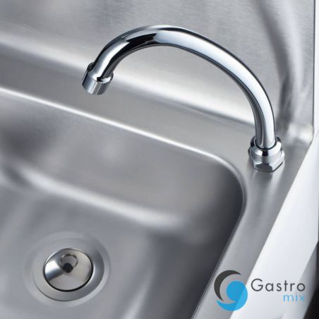 umywalka z wyłącznikiem kolanowym, kranem i dozownikiem mydła | 610005 STALGAST 