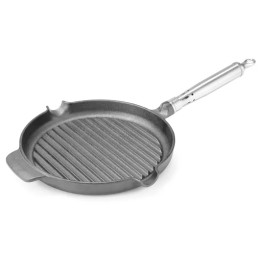 Okrągła patelnia żeliwna do grillowania-średnica 25 cm | 629925 HENDI