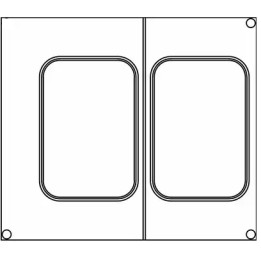Matryca (ramka) do zgrzewarki PRIMAX  dwa opakowania prostokątne 178x113mm