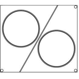 Matryca (ramka) do zgrzewarki PRIMAX - dwa pojemniki okrągłe średnica 115mm