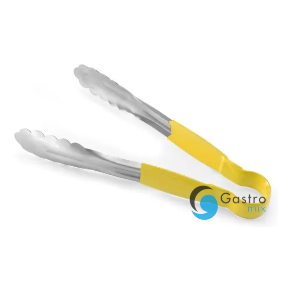 Szczypce do serwowania HACCP ze stali nierdzewnej 300 mm z uchwytem w kolorze żółtym HACCP  |... 